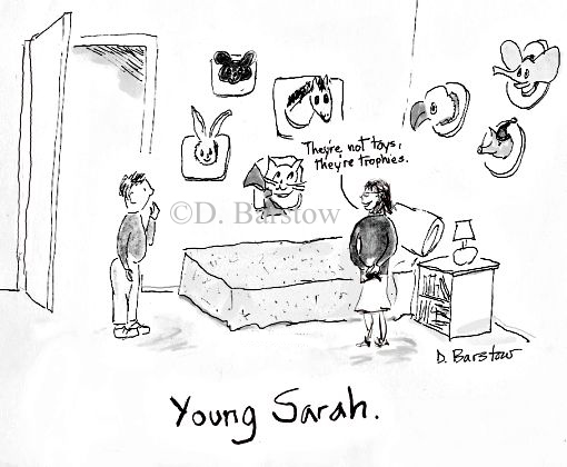 cartoon girl child. Sarah Palin cartoon as a young