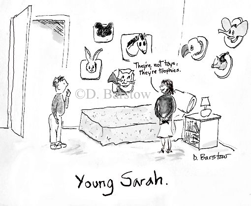 Sarah Palin cartoon as a young girl