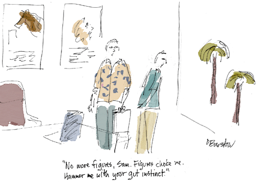 hollywood producer cartoon in new yorker style