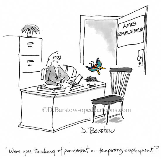 butterfly gets temp job cartoon