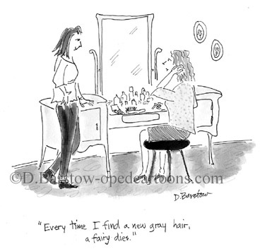 grey hair cartoon